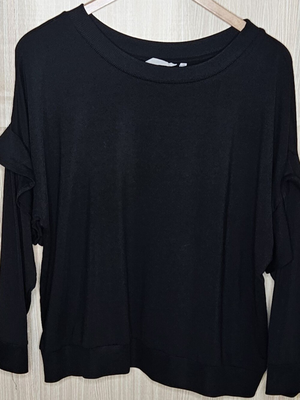 Soft Surroundings plus black stretchy knit top 2X